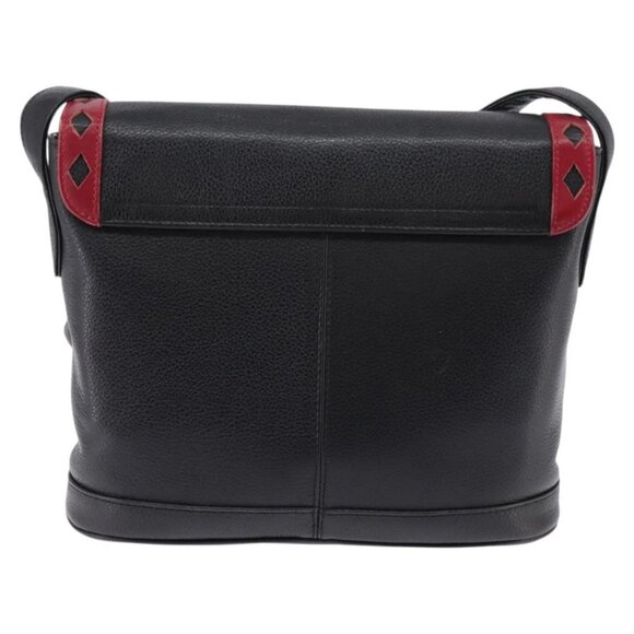 SAINT LAURENT Shoulder Bag Leather Black Gold Auth 148350 - Picture 3 of 16